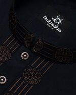 Exclusive Bamboo Silk Panjabi – Black - Image 3