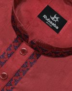 Exclusive Tencel Panjabi – Maroon - Image 3