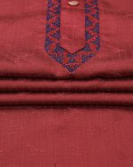 Exclusive Tencel Panjabi – Maroon - Image 5