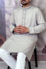 Pakistan Cotton Panjabi for Men - Bear color - Rubaaba Panjabi - Image 3
