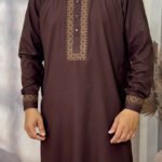 Pakistan Cotton Panjabi for Men - Coffee - Rubaaba Panjabi