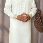 Tencel Panjabi for Men - White color - Rubaaba Panjabi