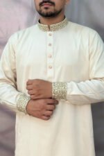 Tencel Panjabi for Men - Brown color - Rubaaba Panjabi - Image 3