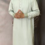 Tencel Panjabi for Men - Olive color - Rubaaba Panjabi
