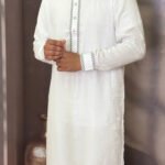 Tencel Panjabi for Men - White color - Rubaaba Panjabi