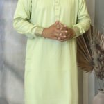 Tencel Panjabi for Men - Yellow color - Rubaaba Panjabi